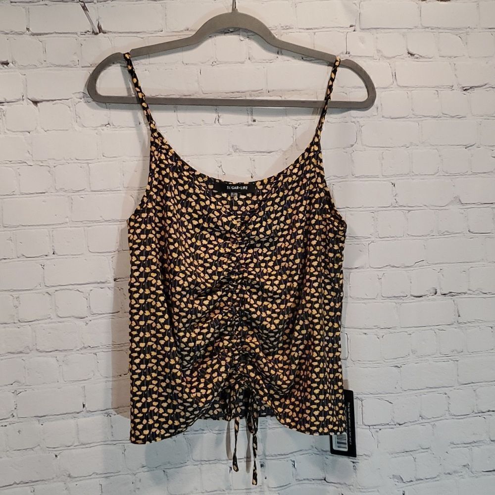 Sugar Lips Tali drawstring floral cami NWT